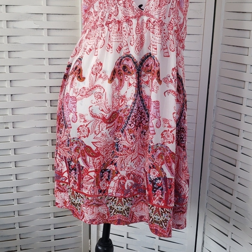 Free People Red and white intimately louche dress M - Picture 3 of 7